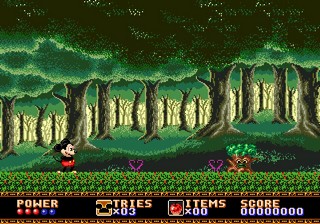 une photo d'Ã©cran de Castle of Illusion sur Sega Megadrive